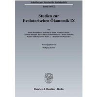 Studien zur Evolutorischen Ökonomik IX.